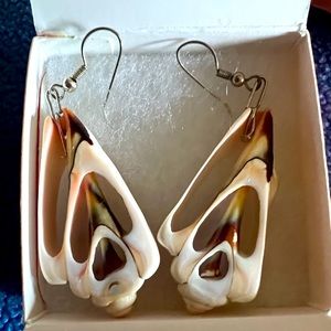 Stella and Dot genuine shell earrings